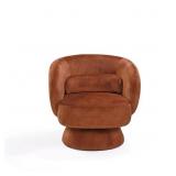 Upholstered Swivel Barrel Chair