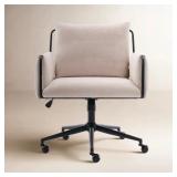 $449 Arianna Upholstered Swivel Home Office Chair