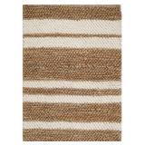9x12 Bubble Striped Natural/White Jute Area Rug