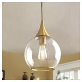 $88 1 - Light Single Pendant With Clear Glass
