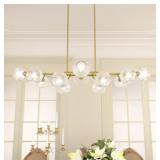 ACROMA 12 -Light Satin Gold Bare bulb Metal Chande