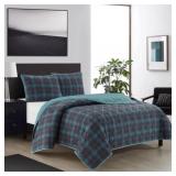 $56 Machine Woven Plaid Quilt Set
