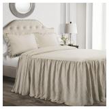 $43 Lush Decor Ruffle Skirt Bedspread Set