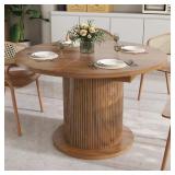 $310 43-59" Extendable Round Dining Table For 4-6