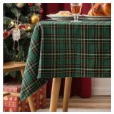 Reviel Plaid Christmas Polyester Tablecloth