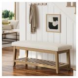 $154 Hahnville 44" W Upholstered Storage Bench