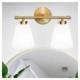 $103 Clear Glass Gold Vanity Lights 2-Light