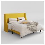 Upholstered Metal Slat Bed