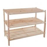 $36 Lavish Home 3-Tier Wooden Shoe Rack Organizer