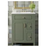 $276 24"Bathroom Vanity With Ceramic Sink, 1 Soft-