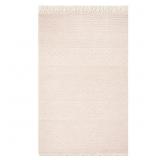 Capps Hand-Woven Flatweave Wool Ivory/Pink Area Ru