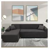 $54 Thick Velvet L-Shaped Sofa Cover - Sectional S