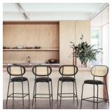 $132 LUE BONA Set of 4 Black 24-in H Counter heigh