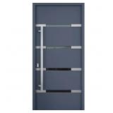 $2099 Deux Gray Exterior Metal Prehung Front Entry