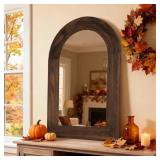 $73 Elegant Arch Wall Mirror With Pine Wood Frame