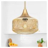 $100 Brushed Gold Pendant Light with Large Thicken