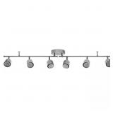 $167 3.7 ft. 6-Light Brushed Nickle Hardwired Swiv