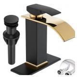 $40 Black&Gold Bathroom Sink Faucet Single Handle
