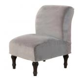 $27 Armless Velvet Chair Slipcover, Removable And
