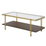 $93 Inez Glass Top Coffee Table