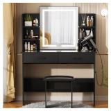 $158 Greyden Vanity Set With LED Mirror & Built-in