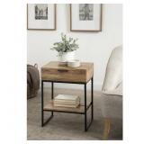 $180 Solid Wood Top End Table with Storage