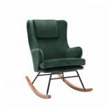 Porthos Home Dax Rocking Accent Chair, Velvet, Rub