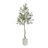 $63 Artificial Olive Tree In white Planter, Lifeli