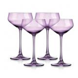 $70 sheer-lilac-champagne-coupe-set-of-4