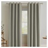 Blackout Linen Curtains 2 Panels Thick Light Block