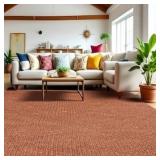 8x10 Krish Handmade Flatweave Burgundy Jute Area R