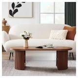 $156 47.24" Oval Coffee Table With Storage