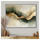 $39 Abstract Liquid Ink Divide Fight Of Emerald II