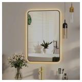 $143 Mersedes Metal Framed 16.5X23.6 Medicine Cabi