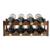 $32 8 Bottle Solid Wood Tabletop Wine Bottle Rack