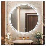 $67 Heta Round LED Bathroom Vanity Mirrors with An