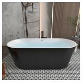$770 J24-59B Free Standing Tub 59" x27.5" Deep Soa