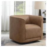 Upholstered Swivel Barrel Chair
