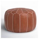 Moroccan Leather Pouf Ottoman