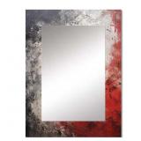 $133 Grey And Red Lunar Surface - Tachisme Mirror,