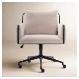 $449 Arianna Upholstered Swivel Home Office Chair