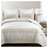 $65 Hygge Geo Microfiber Reversible 5 Piece Comfor