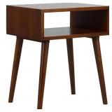 NTC Zoe Solid Oak Wood Nightstand, Mid Century Mod