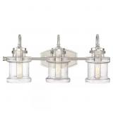 $310 Danbury 3-Light Brushed Nickel Vanity Light