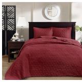 $90 Madison Park Quebec Queen Size Quilt Bedding S