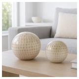 $46 Cosentino Modern Glass Orbs Set of 2 - Stylish