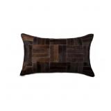 $56 12" X 20" Chocolate Cowhide Throw Pillow