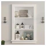 $48 17.5"w X 4"d X 26.4"h Wall Niche Double Shelf