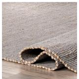 Nuloom 8x10 Elfriede Jute & Cotton Hand Woven Indo