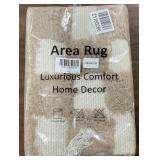 Brown and White Luxurious Comfort Area Rug